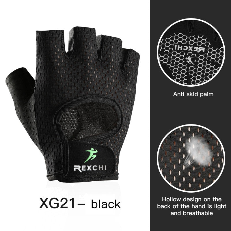 AUBTEC Cycling Gloves Fitness Gloves Gym Weightlifting Yoga Bodybuilding Training Thin Breathable Non-slip Half Finger Gloves - Vlad's Bike Bits