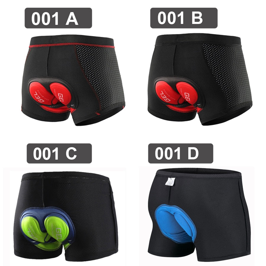 NEWBOLER Breathable Cycling Shorts Cycling Underwear 5D Gel Pad Shockproof Bicycle Underpant MTB Road Bike Underwear Man Shorts - Vlad's Bike Bits