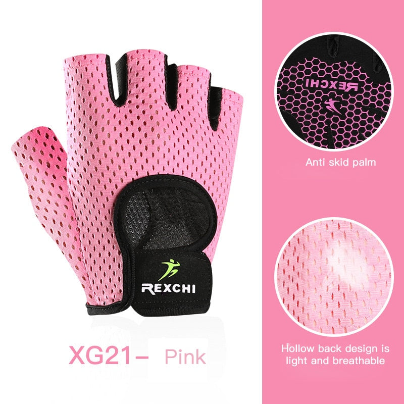 AUBTEC Cycling Gloves Fitness Gloves Gym Weightlifting Yoga Bodybuilding Training Thin Breathable Non-slip Half Finger Gloves - Vlad's Bike Bits