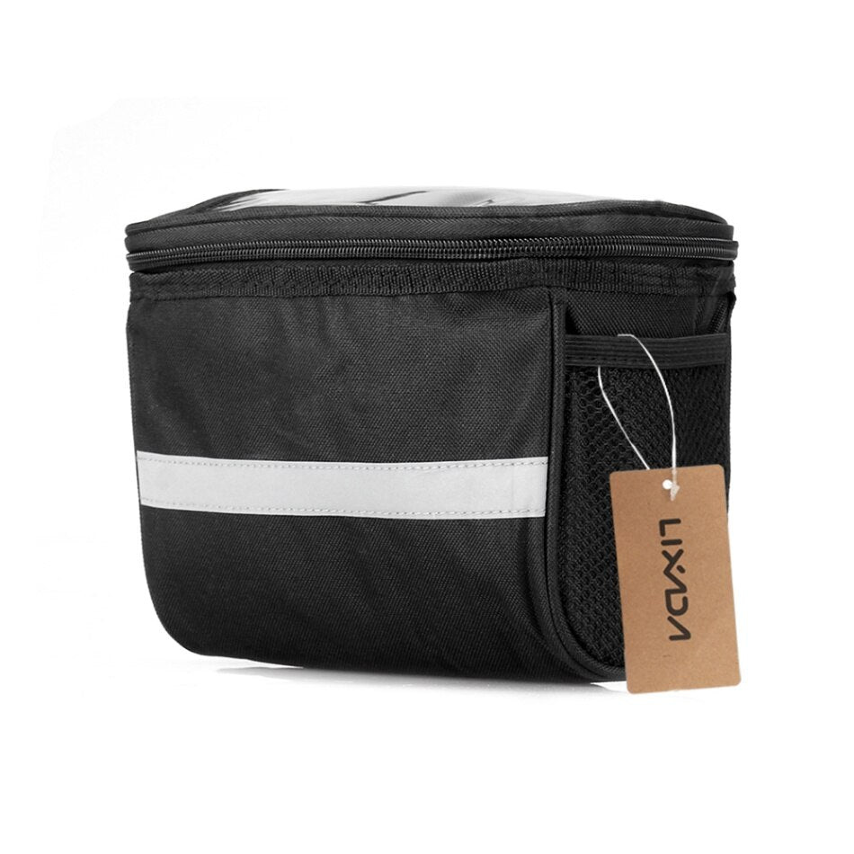 Cycling Bike Bicycle Insulated Front Bag MTB Bike Handlebar Bag Basket Pannier Cooler Bag with Reflective Strip - Vlad's Bike Bits