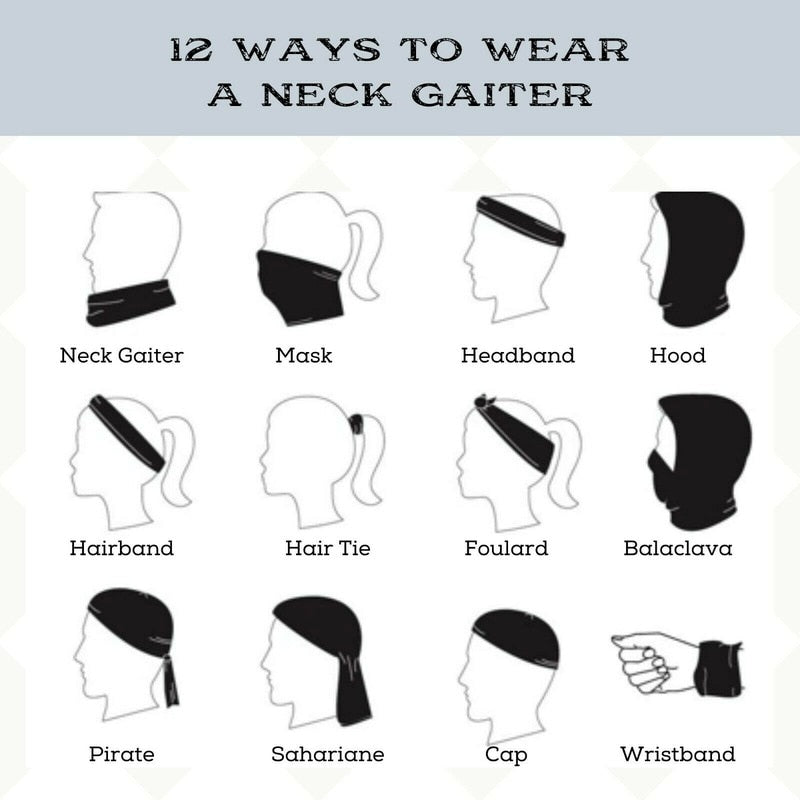 Outdoor Sport Scarf Neck Warmer Unisex Women Men Tube Face Scarf Hiking Cycling Face Head Wrap Cover Bandana Balaclava Headband