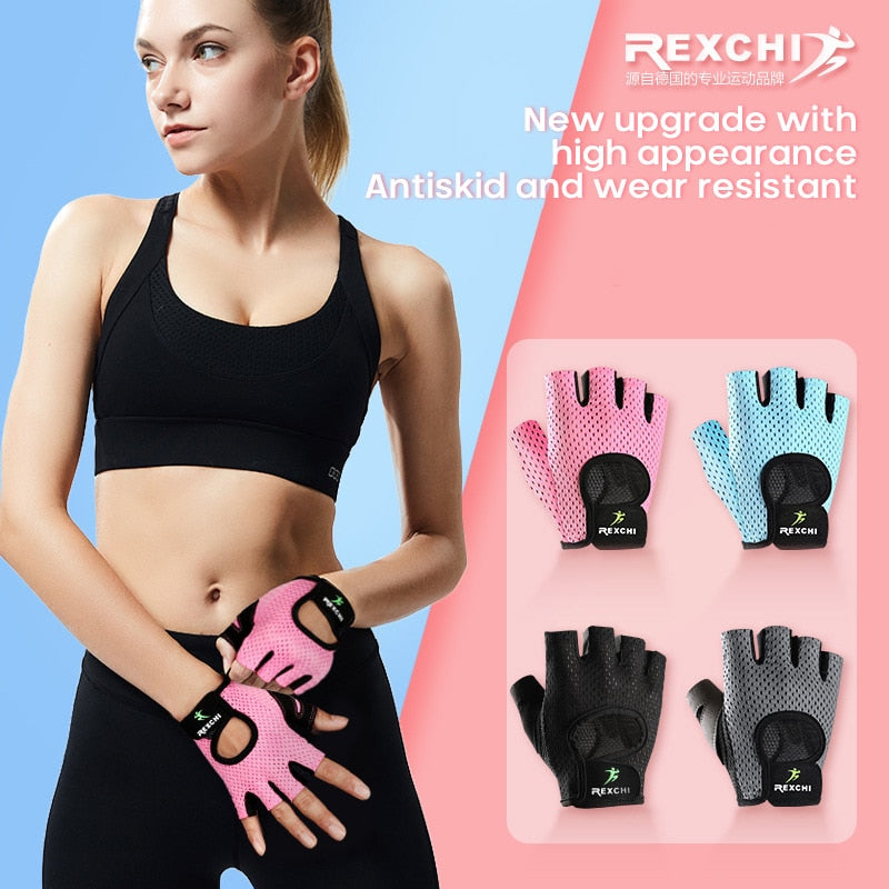 AUBTEC Cycling Gloves Fitness Gloves Gym Weightlifting Yoga Bodybuilding Training Thin Breathable Non-slip Half Finger Gloves - Vlad's Bike Bits