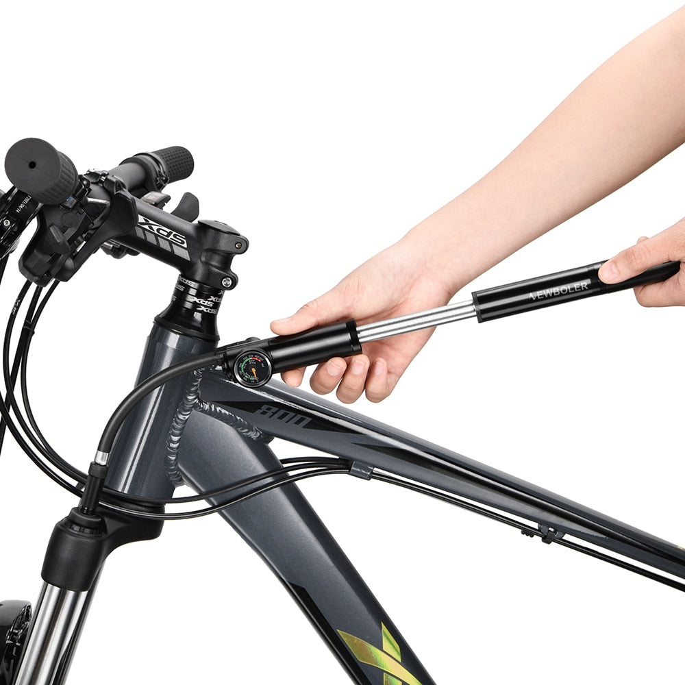 Portable High-pressure 500psi Bike Air Pump with Gauge for Fork & Rear Suspension Shock Absorber Mountain Bicycle pump wheel - Vlad's Bike Bits
