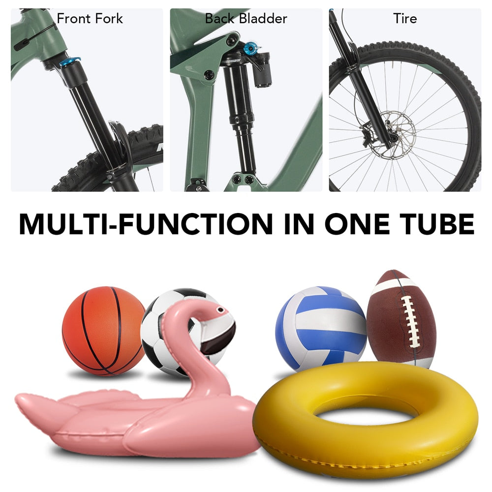 Portable High-pressure 500psi Bike Air Pump with Gauge for Fork & Rear Suspension Shock Absorber Mountain Bicycle pump wheel - Vlad's Bike Bits