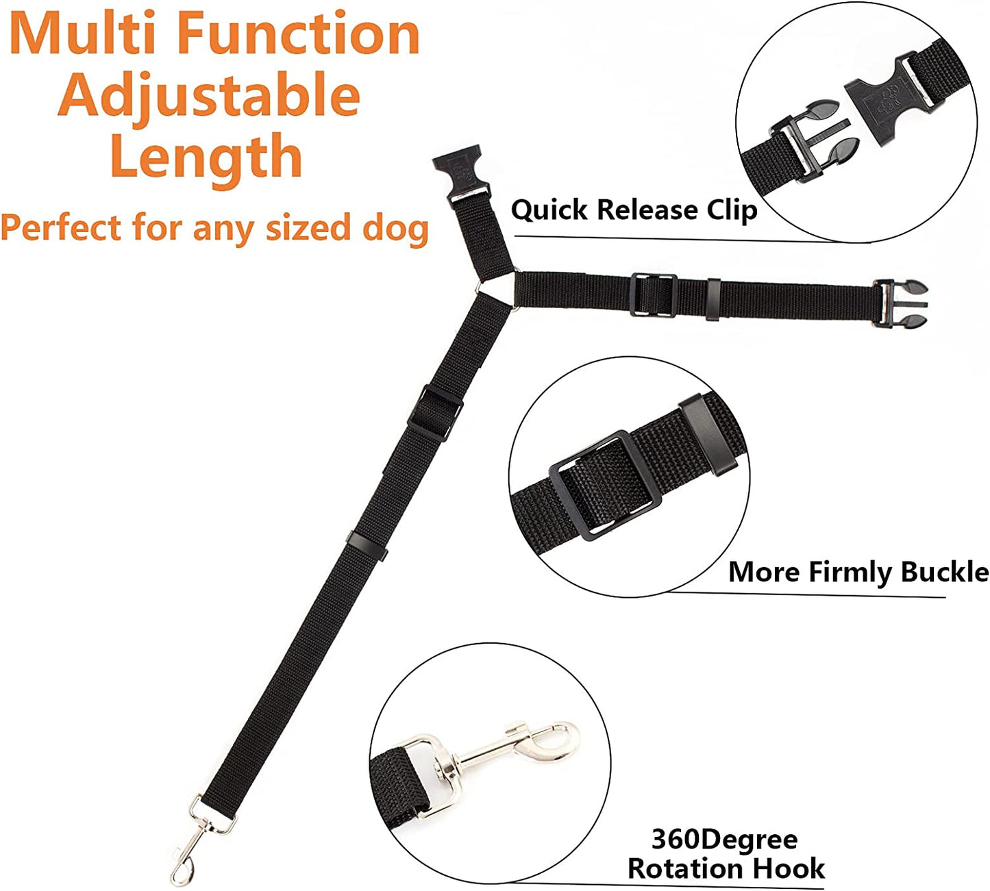 Pet Products Universal Practical Cat Dog Safety Adjustable Car Seat Belt Harness Leash Puppy Seat-belt Travel Clip Strap Leads - Vlad's Bike Bits