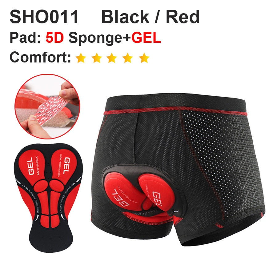 NEWBOLER Breathable Cycling Shorts Cycling Underwear 5D Gel Pad Shockproof Bicycle Underpant MTB Road Bike Underwear Man Shorts - Vlad's Bike Bits