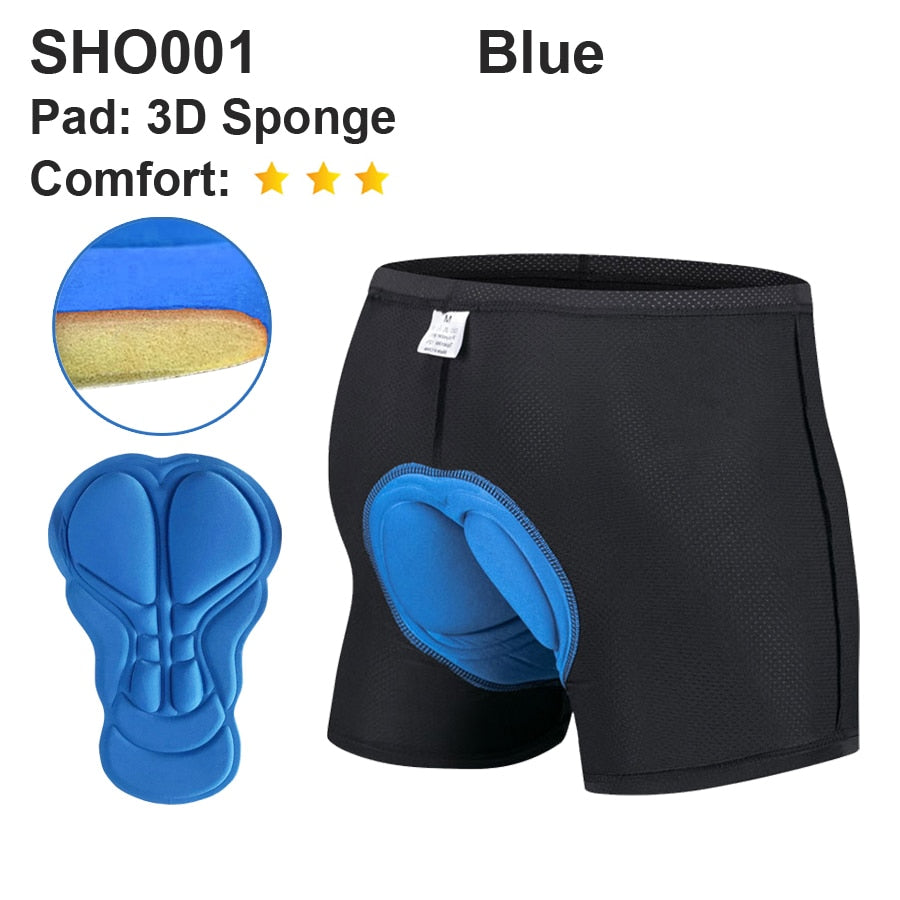 NEWBOLER Breathable Cycling Shorts Cycling Underwear 5D Gel Pad Shockproof Bicycle Underpant MTB Road Bike Underwear Man Shorts - Vlad's Bike Bits