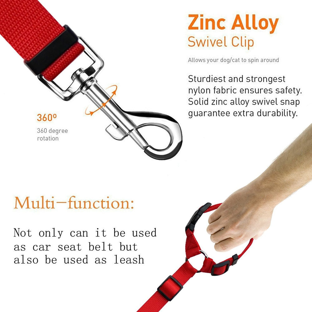 Pet Products Universal Practical Cat Dog Safety Adjustable Car Seat Belt Harness Leash Puppy Seat-belt Travel Clip Strap Leads - Vlad's Bike Bits