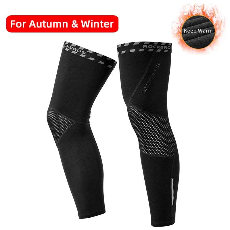 ROCKBROS Winter Fleece Warm Arm Sleeves Breathable Sports Elbow Pads Fitness Arm Covers Cycling Running Basketball Arm Warmers - Vlad's Bike Bits