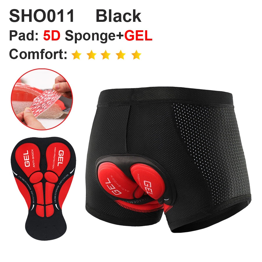 NEWBOLER Breathable Cycling Shorts Cycling Underwear 5D Gel Pad Shockproof Bicycle Underpant MTB Road Bike Underwear Man Shorts - Vlad's Bike Bits