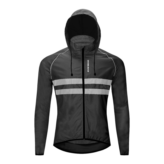 WOSAWE Windproof Cycling Jackets Hooded Men Riding Waterproof Cycle Clothing Bike Long Sleeve Jerseys Reflective Vest Wind Coat - Vlad's Bike Bits
