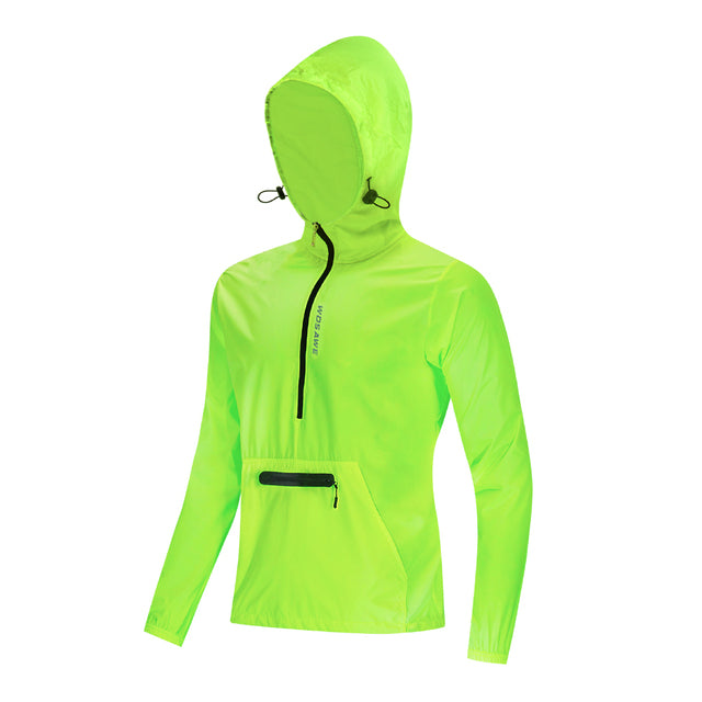 WOSAWE Windproof Cycling Jackets Hooded Men Riding Waterproof Cycle Clothing Bike Long Sleeve Jerseys Reflective Vest Wind Coat - Vlad's Bike Bits