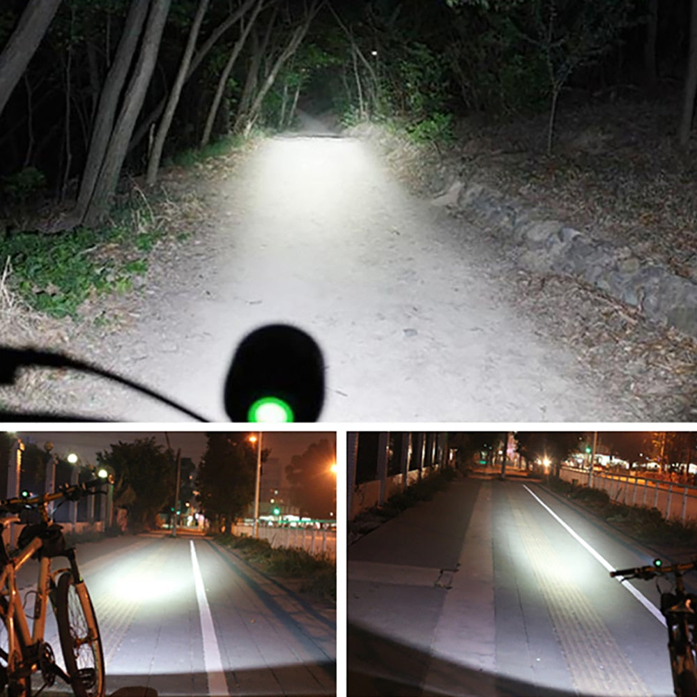 1800 Lumen T6 L2 Bicycle LED Headlight Waterproof - Brightness 5V2A USB Interface - Vlad's Bike Bits