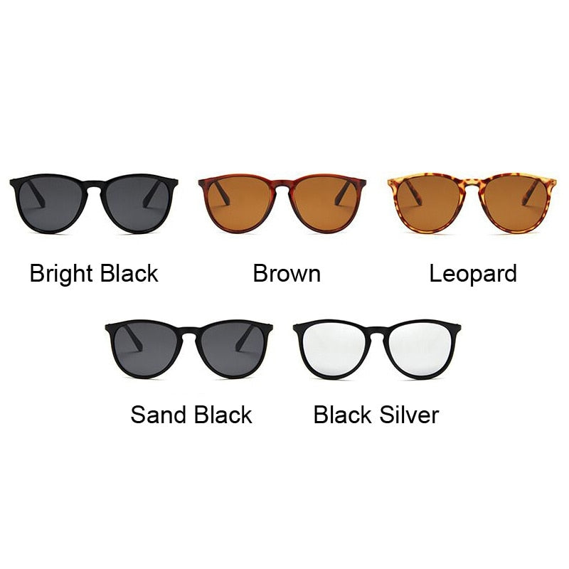 Brand Designer Round Cat Eye Sunglasses Man Retro Shades Male Sun Glasses Mirror Clear Vintage Fashion Driving Oculos De Sol
