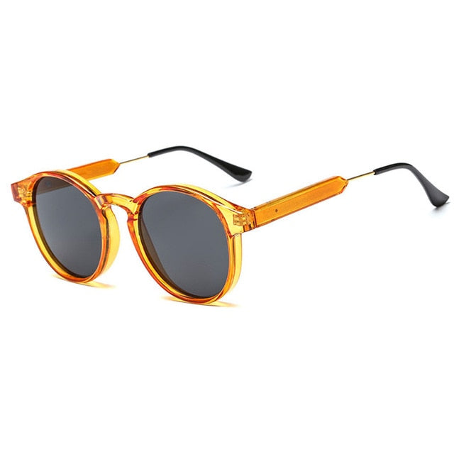 2022 Retro Round Sunglasses Women Men Brand Design Transparent Female Sun Glasses Men Oculos De Sol Feminino Lunette Soleil