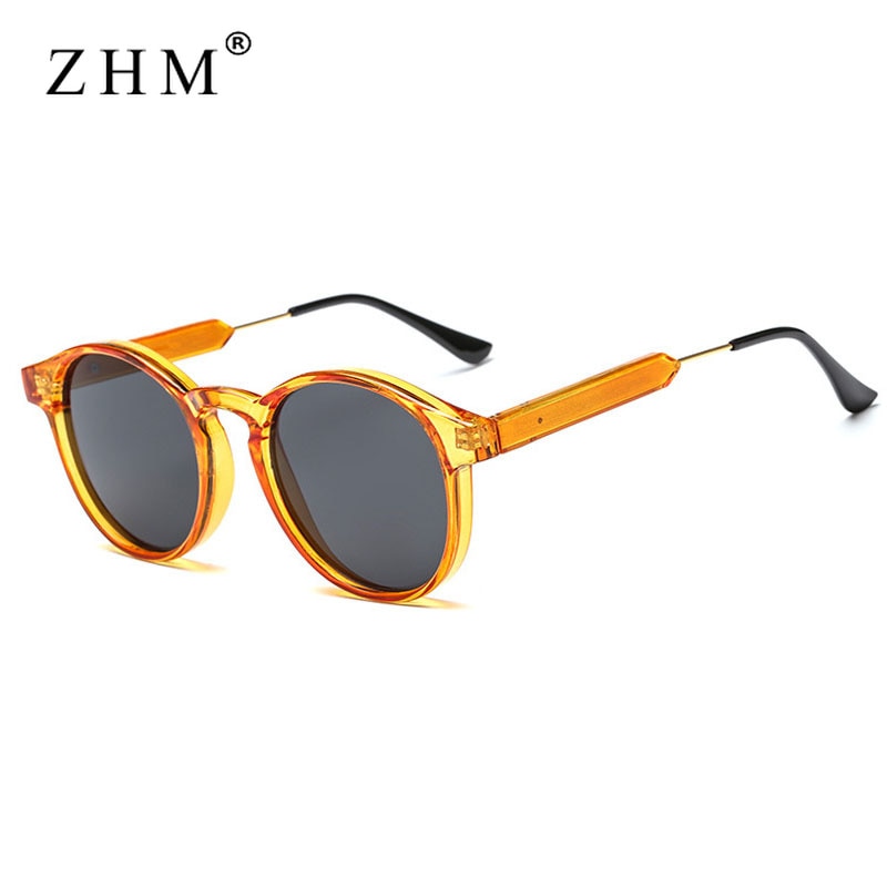 2022 Retro Round Sunglasses Women Men Brand Design Transparent Female Sun Glasses Men Oculos De Sol Feminino Lunette Soleil