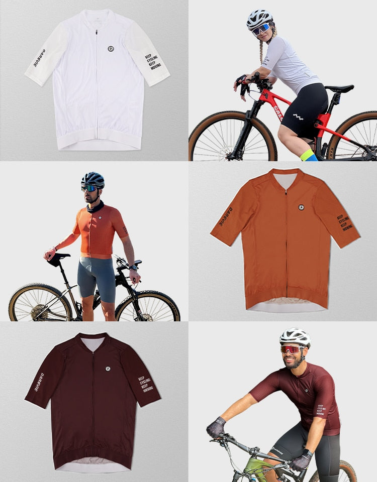 DAREVIE Cycling Jersey Slim Fit SPF 50+ Men Women Cycling Jersey 2023 Fashion Bike Jersey Pro Team High Quality Cycling Shirt