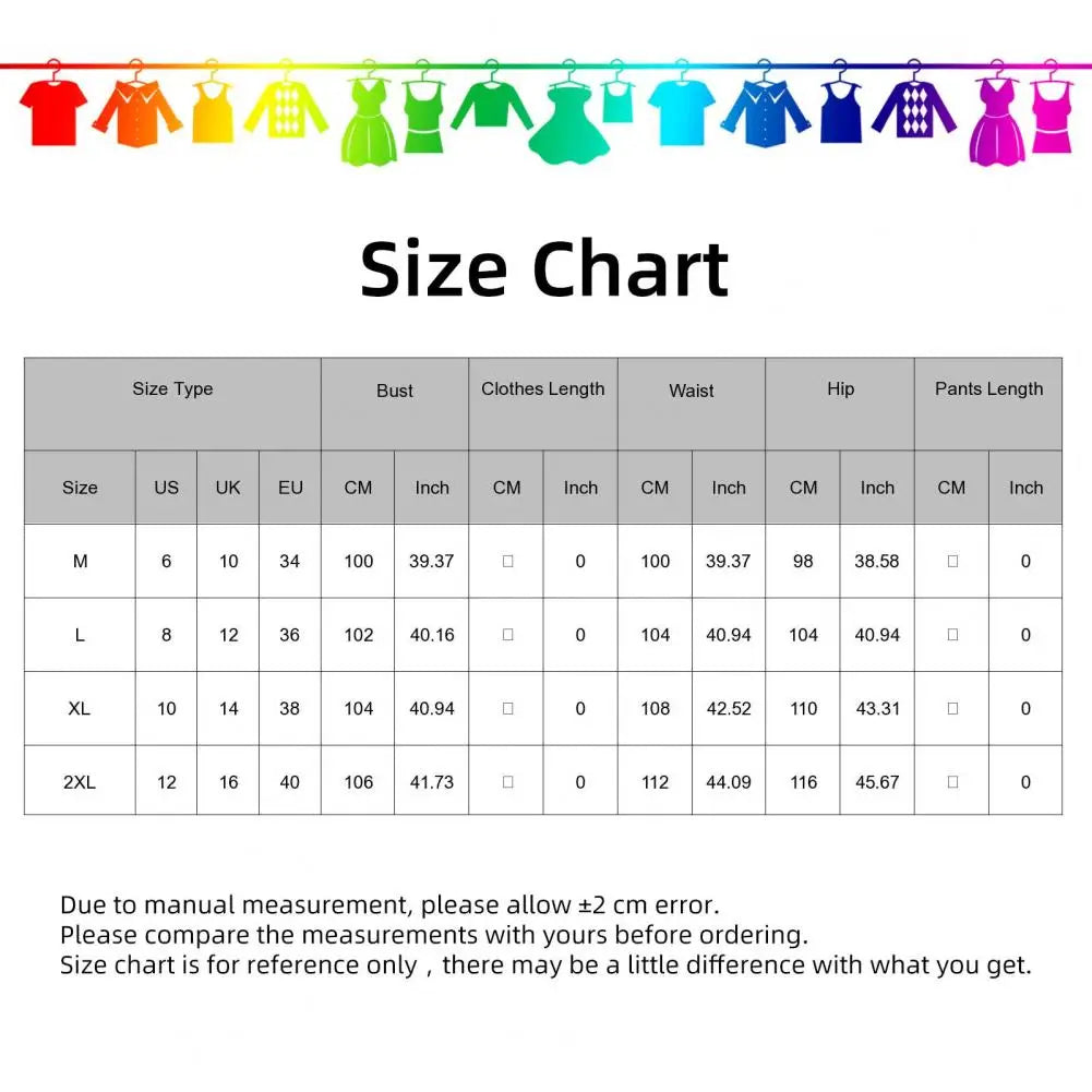 Pyjamas Sets - Warm Thick/Velvety, Flannel, Long Sleeve, Cartoon, Loungewear/Sleepwear - Size Chart