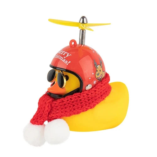 41604777148514|41604777443426|41604777508962|41604777640034 - Cute, Christmas Red/Yellow/Black Ducks with Helmet, Glasses and Scarf - Kid's Cycling Accessories - Xmas Gifts - Red Scarf and Helmet