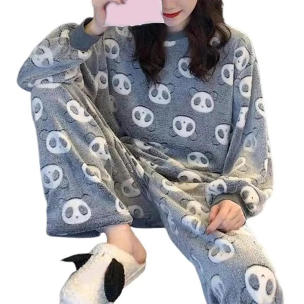 Light Blue/White Panda Loungewear/Pyjamas - 40604847439970|40604847472738|40604847505506|40604847538274