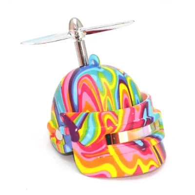41604868243554 - Christmas Gift/Decoration - Yellow/Black/Pink Rubber Duck for Kid's Bikes - Cute Squeaky Ducks with Helmet and Scarf for Winter - Multicoloured Helmet