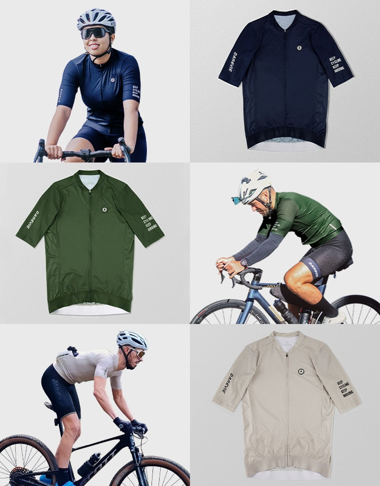 DAREVIE Cycling Jersey Slim Fit SPF 50+ Men Women Cycling Jersey 2023 Fashion Bike Jersey Pro Team High Quality Cycling Shirt