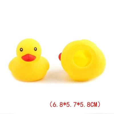 41604868276322 - Christmas Gift/Decoration - Yellow/Black/Pink Rubber Duck for Kid's Bikes - Cute Squeaky Ducks with Helmet and Scarf for Winter - Yellow Duck