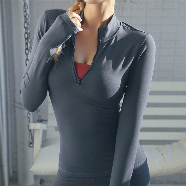 Long Sleeve Sports Top for Women - Activewear for Yoga, Keep-Fit, Cycling, Running - Vlad's Bike Bits