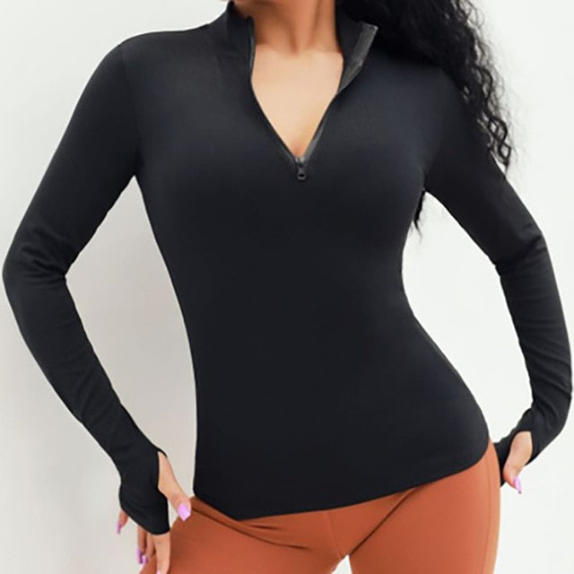 Long Sleeve Sports Top for Women - Activewear for Yoga, Keep-Fit, Cycling, Running - Vlad's Bike Bits