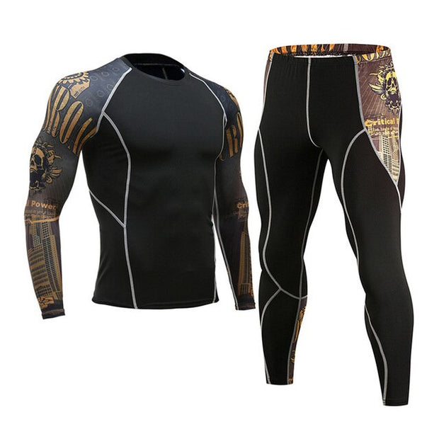 Gym Men's Running Fitness Sportswear Athletic Physical Training Clothes Sports Suits Workout Jogging Rashguard Men's Kit - Vlad's Bike Bits