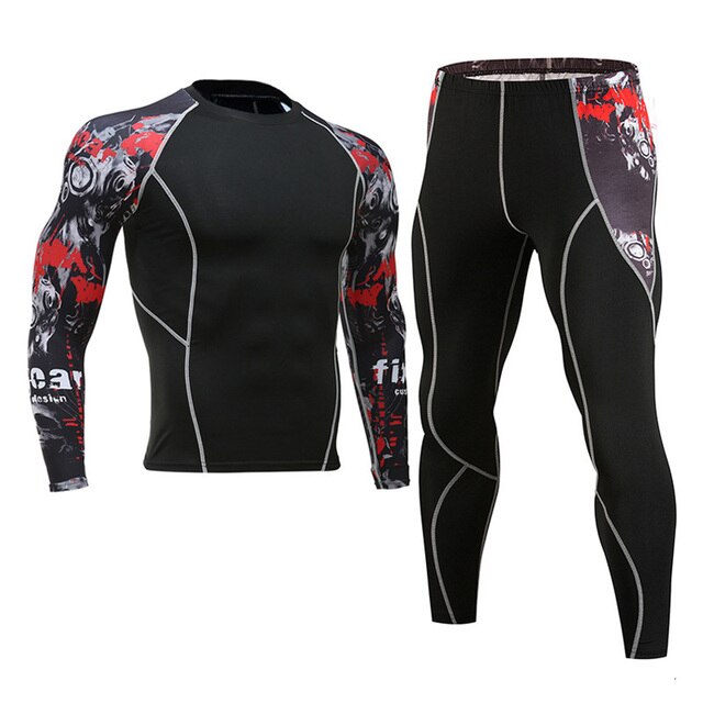 Gym Men's Running Fitness Sportswear Athletic Physical Training Clothes Sports Suits Workout Jogging Rashguard Men's Kit - Vlad's Bike Bits