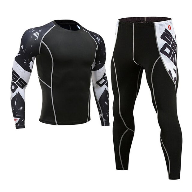 Gym Men's Running Fitness Sportswear Athletic Physical Training Clothes Sports Suits Workout Jogging Rashguard Men's Kit - Vlad's Bike Bits