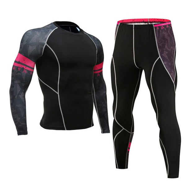 Gym Men's Running Fitness Sportswear Athletic Physical Training Clothes Sports Suits Workout Jogging Rashguard Men's Kit - Vlad's Bike Bits