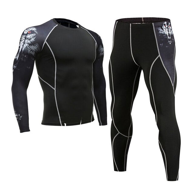 Gym Men's Running Fitness Sportswear Athletic Physical Training Clothes Sports Suits Workout Jogging Rashguard Men's Kit - Vlad's Bike Bits