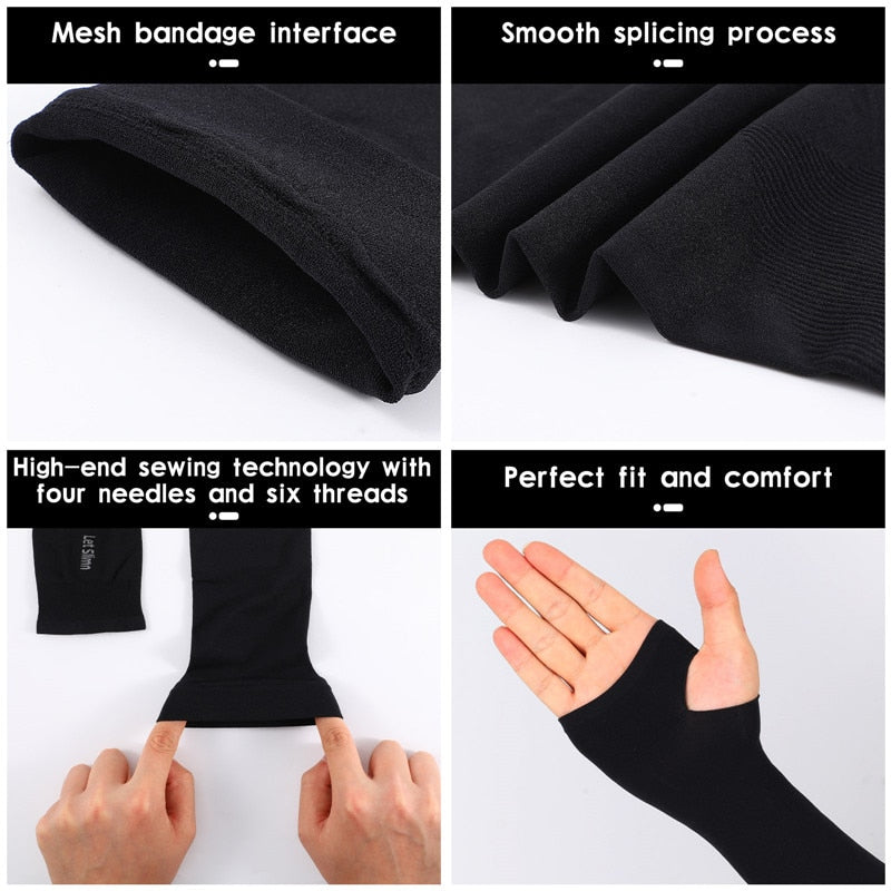 WEST BIKING Arm Sleeves Ice Fabric Breathable Quick Dry Running Sportswear Sun UV Protection Long Arm Cover Cycling Arm Sleeves
