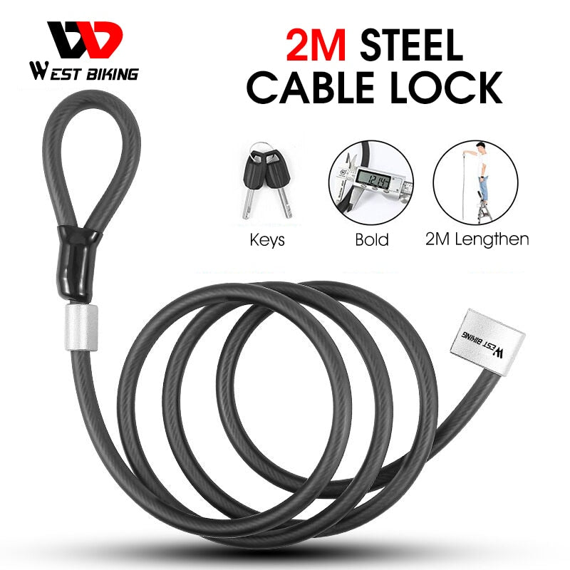 WEST BIKING Bike Cable Lock - Anti Theft - Key or Code - Bicycle Security Accessories - Vlad's Bike Bits