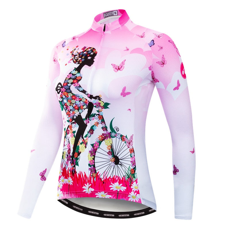 Weimostar Women's Cycling Jersey with Long Sleeves, Autumn Bike Gear - Vlad's Bike Bits