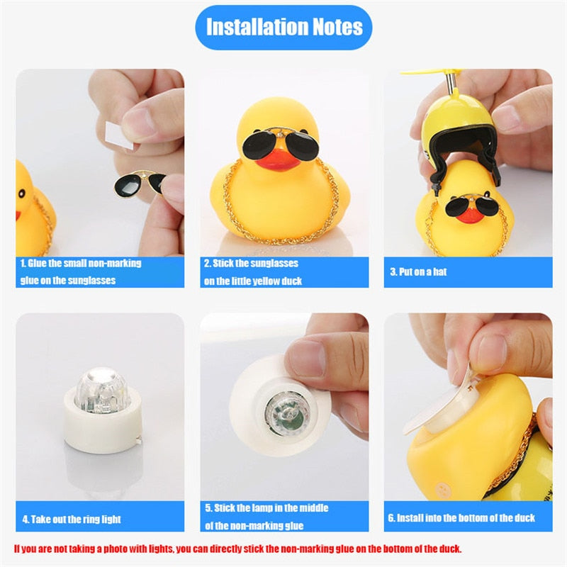 Small "Yellow Duck" Bicycle Bell with Luminous Light effect and Airscrew Propellor Helmet - Vlad's Bike Bits
