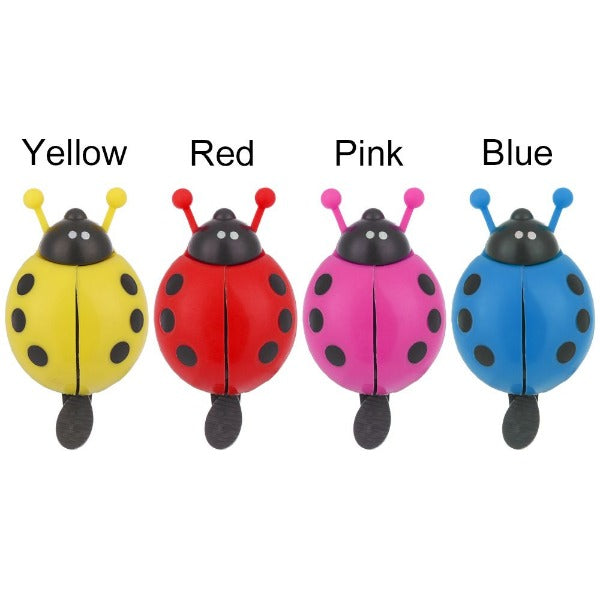 LADYBIRD/LADYBUG Bicycle Bell - Lovely Bright Plastic Handlebar Bell for Kids - 4 Colours