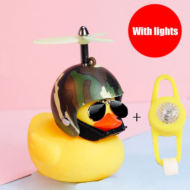 Small "Yellow Duck" Bicycle Bell with Luminous Light effect and Airscrew Propellor Helmet - Vlad's Bike Bits