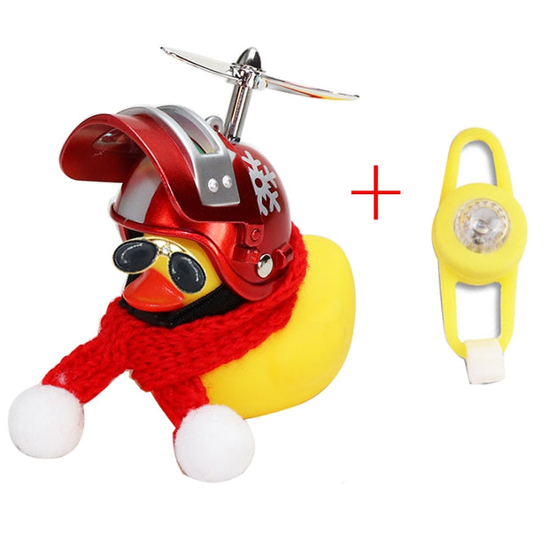 Small "Yellow Duck" Bicycle Bell with Luminous Light effect and Airscrew Propellor Helmet - Vlad's Bike Bits