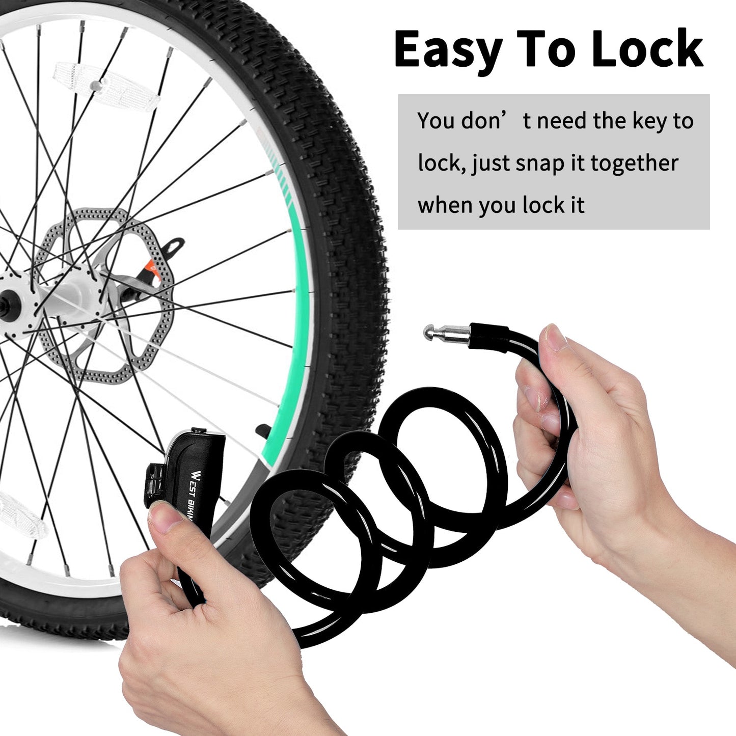 WEST BIKING Bike Cable Lock - Anti Theft - Key or Code - Bicycle Security Accessories - Vlad's Bike Bits