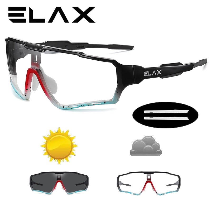 ELAX Brand 2021 Men Women Mtb Bicycle Eyewear Cycling Glasses New Photochromic Cycling Bike Glasses Sports Sunglasses - Vlad's Bike Bits