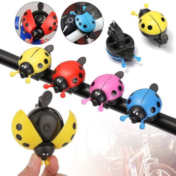 LADYBIRD/LADYBUG Bicycle Bell - Lovely Bright Plastic Handlebar Bell for Kids - Useage details.
