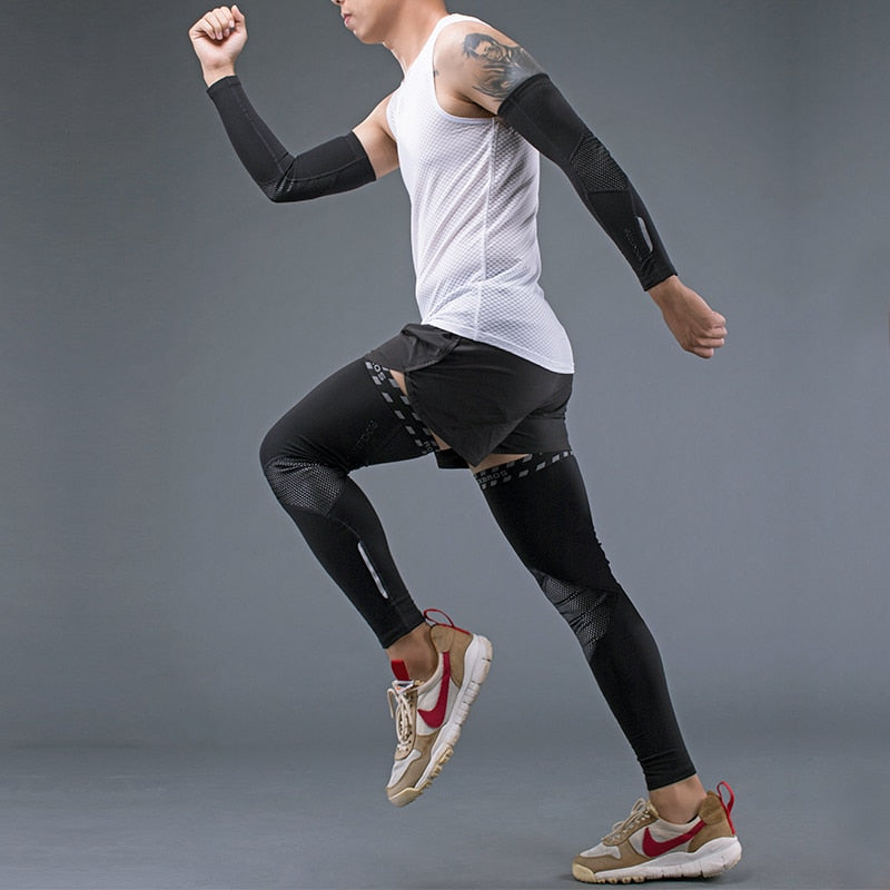 ROCKBROS Winter Fleece Warm Arm Sleeves Breathable Sports Elbow Pads Fitness Arm Covers Cycling Running Basketball Arm Warmers - Vlad's Bike Bits