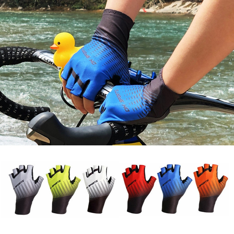Sports Bicycle Set - 1Pair Half /Full Finger Cycling Gloves plus 1Pair Cycling Socks - Unisex - 6 Colours/3 Sizes