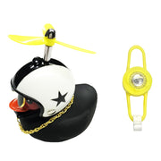 Small "Yellow Duck" Bicycle Bell with Luminous Light effect and Airscrew Propellor Helmet - Vlad's Bike Bits