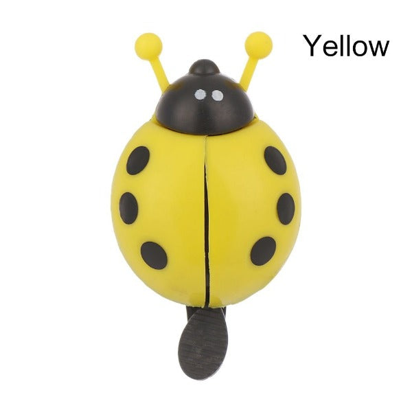 LADYBIRD/LADYBUG Bicycle Bell - Lovely Bright Plastic Handlebar Bell for Kids - Yellow
