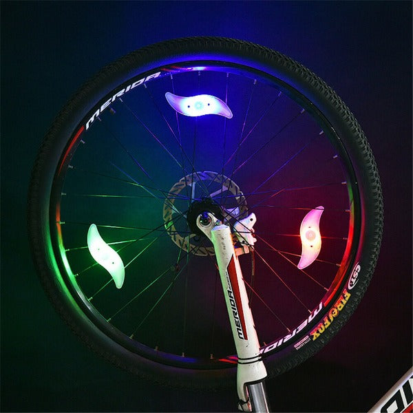 3 Mode LED Neon Bicycle Wheel Spoke Lights - Waterproof Colour Safety Lights
