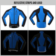 ARSUXEO Hi-Viz Men's Winter Waterproof/Windproof Thermal Fleece-lined Cycling Jacket - Reflective/5 Colours